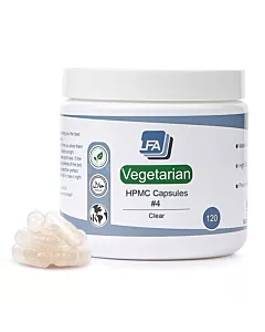 Clear Empty HPMC Capsule Size #4 120 Count Packaging
