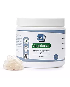 Clear Empty HPMC Capsule Size #5 120 Count Packaging
