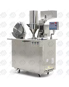 The SACF 25 Semi-Automatic Capsule Filling Machine from the front
