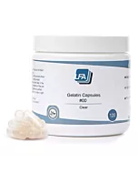 Clear Empty Gelatin Capsule Size #00 120 Count Packaging