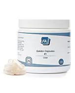 Clear Empty Gelatin Capsule Size #1 120 Count Packaging

