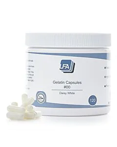Empty Gelatin Capsules - Size #00 Daisy White