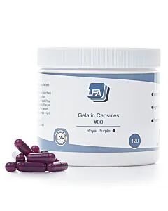 Royal Purple Empty Gelatin Capsule Size #00 120 Count Packaging