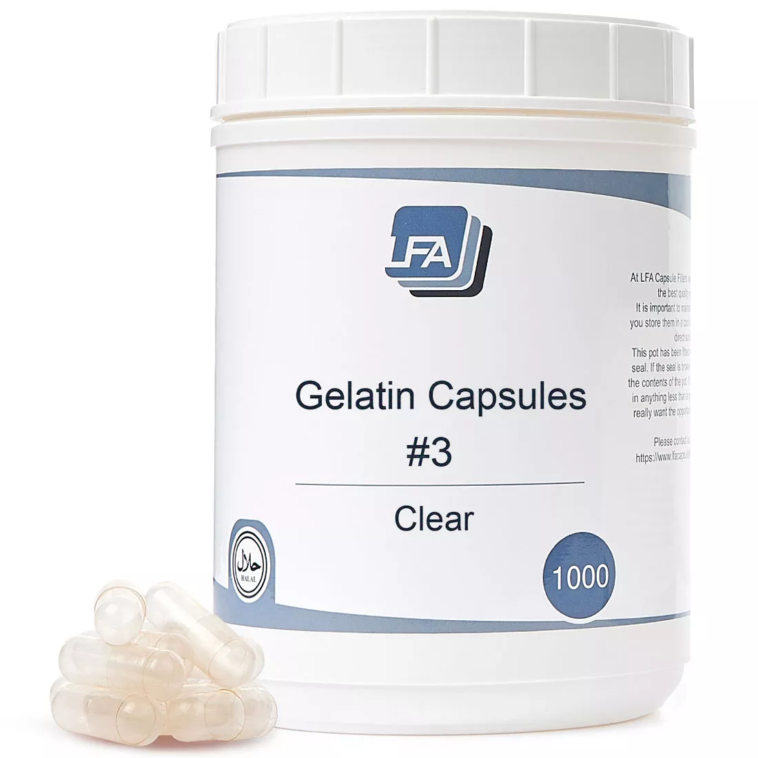 Capsules Express Size 3 Empty Gelatin Capsules – Kosher, Gluten-Free – Made In USA 2 thumbnail image