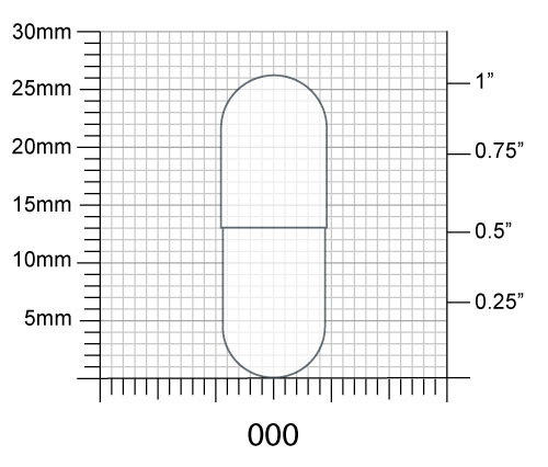 Size: 0 | Color: Powder Blue/Powder Blue | Capsules for Compounding 100,000 Pack